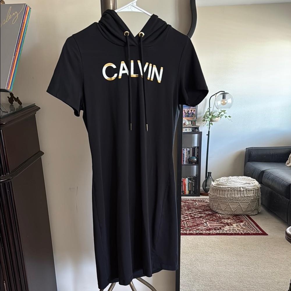 Calvin Klein Hooded Swim Cover-Up Dress